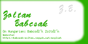 zoltan babcsak business card